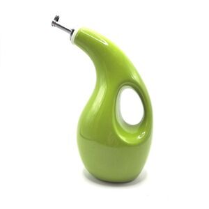 Rachael Ray‎ Lime Green Ceramic Oil Dispenser Pourer with Handle Dishwasher Safe